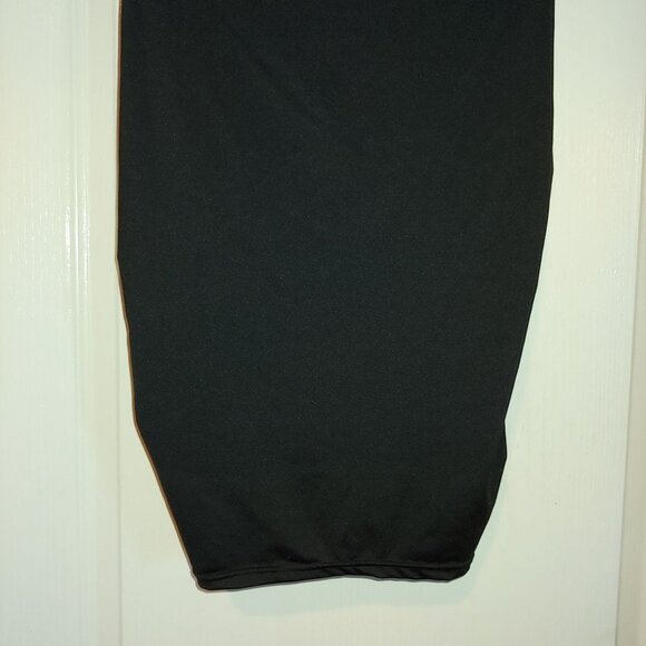 House of Dereon Black Full Zip Short Sleeve Goth Grunge Rocker Chick Dress M - Picture 10 of 12